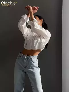 Blusa con Solapa Dama