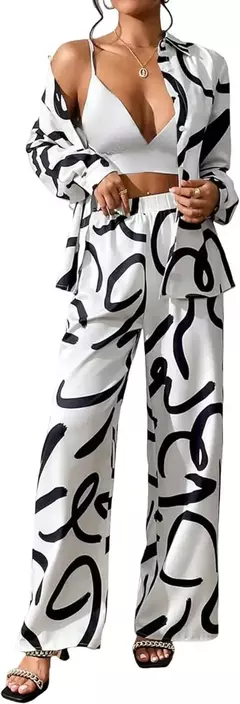 Conjunto con estampado elegante para mujer en internet