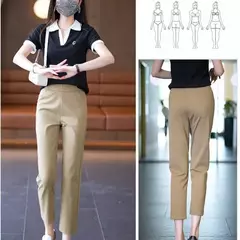 Pantalones de cintura alta, ajustados para mujer - tienda en línea