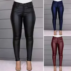 Pantalones de Cuero PU Ajustados