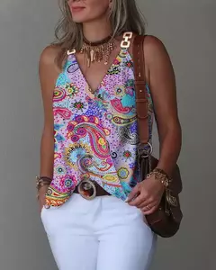 Blusa Cuello en V - comprar en línea