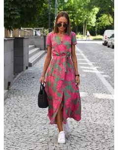 Imagen de Vestidos largos con estampado Floral para mujer