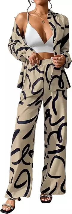 Conjunto con estampado elegante para mujer en internet
