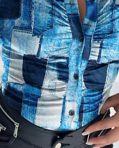 Blusa de Cuero Pu Manga Larga - TOKO Directo a tu Puerta