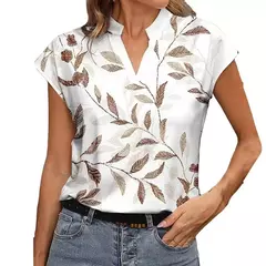 Camiseta de manga corta para mujer, con ligreo estampado en internet