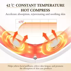Adelgazamiento facial Masajeador de calor con luz roja/azul