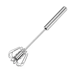 Batidor semiautomático de acero inoxidable.