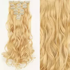 Extensión de Pelo Largo y Liso Natural 16 Clips - comprar en línea