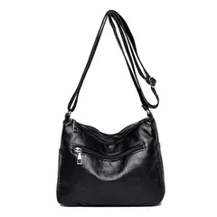 Imagen de Bolso de hombro de cuero de lujo para mujer, bandolera de diseñador, a la moda,