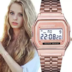 Reloj de pulsera de acero inoxidable digital. - comprar en línea