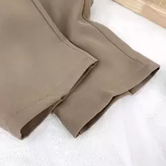 Traje negro Haren para mujer, pantalones informales de cintura alta elástica - tienda en línea