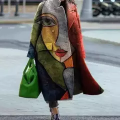Abrigo de Lana con Estampado - tienda en línea