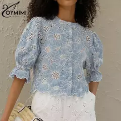 Camisa con Estampado Azul - TOKO Directo a tu Puerta