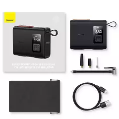 Inflador de neumáticos portátil para coche, compresor de aire de 250W