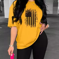 Conjunto de dos piezas con estampado de bandera de Estados Unidos para mujer - comprar en línea