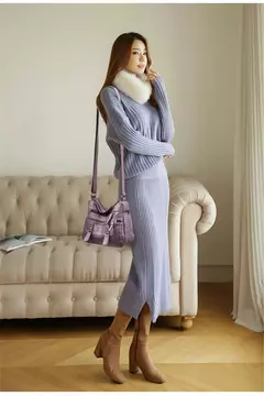 Bolso de hombro de cuero de lujo para mujer, bandolera de diseñador, a la moda,
