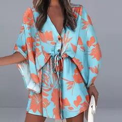 Vestido corto con estampado Floral para mujer - tienda en línea
