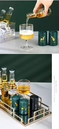 Abridor de botellas de cerveza automático magnético creativo, tapa de prensa d