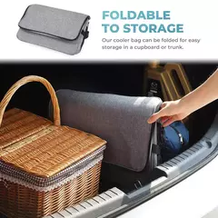 Bolsa enfriadora plegable de gran capacidad, bolsa de almuerzo de Picnic aislada - comprar en línea