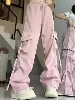 Pantalones Rectos con Cordones - comprar en línea