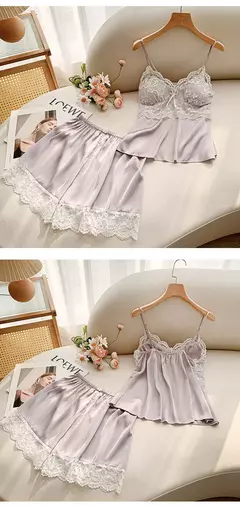 Pijama de Satén con Tirantes - tienda en línea