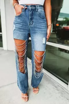 Jeans con Agujeros Europeos - tienda en línea