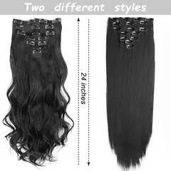 Extensión de Pelo Largo y Liso Natural 16 Clips en internet
