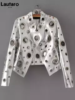 Imagen de Chaqueta corta de Piel Sintética Remache Dorados