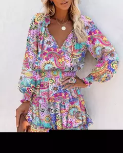 Vestido corto con estampado Floral para mujer en internet