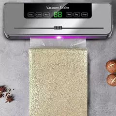 Sellador al vacío eléctrico para alimentos secos y húmedos.