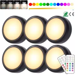 Luces LED nocturnas RGBW con Control remoto, luz regulable.