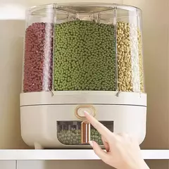 Caja de Almacenamiento de Granos sellada a prueba de insectos y humedad, tanque de arroz, almacenamiento de alimentos, 360 °