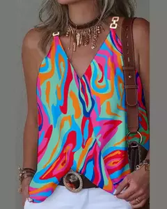 Blusa Cuello en V - tienda en línea