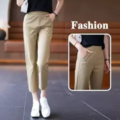 Pantalones de cintura alta, ajustados para mujer