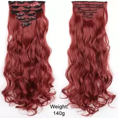Extensión de Pelo Largo y Liso Natural 16 Clips - comprar en línea