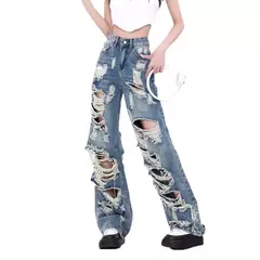 Imagen de Pantalones de Pierna Ancha con Detalles Vintage