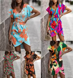 Vestido de verano con estampafo floral - TOKO Directo a tu Puerta
