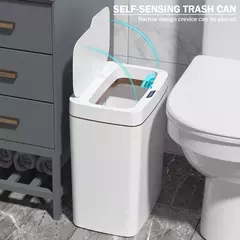 Cubo de basura con Sensor inteligente para cocina y baño, papelera impermeable - comprar en línea