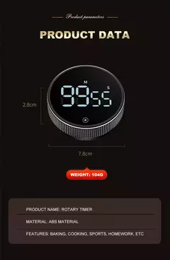 Imagen de Temporizador de cocina Digital LED