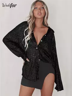 Imagen de Blusa con Lentejuelas Manga Larga Noche