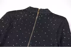 Vestido Ajustado Manga Larga (Diamantes)