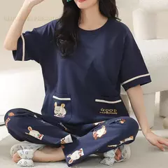Conjunto de Pijama de Manga Corta