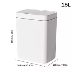 Imagen de Cubo de basura con Sensor inteligente para cocina y baño, papelera impermeable