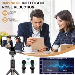 Micrófono Lavalier inalámbrico portátil para iPhone, Android. - comprar en línea