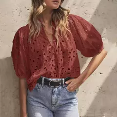 Camisa Bordada con Ojales - TOKO Directo a tu Puerta
