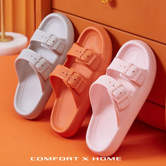 Zapatillas de nube con plataforma gruesa y hebilla para mujer, sandalias desliza - comprar en línea