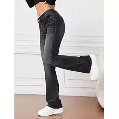 Pantalones vaqueros rectos elásticos para mujer en internet