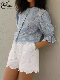 Camisa con Estampado Azul - comprar en línea