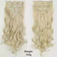 Extensión de Pelo Largo y Liso Natural 16 Clips - tienda en línea