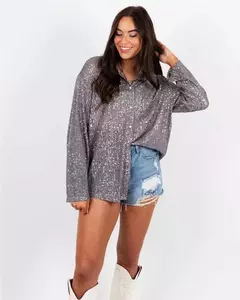 Blusa con Lentejuelas Manga Larga Noche - comprar en línea